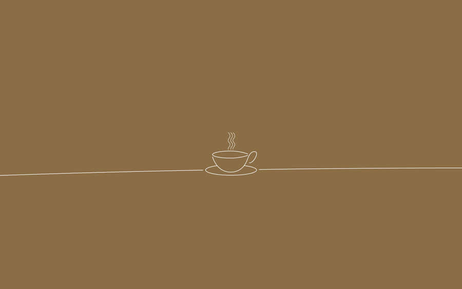 Minimalist Tea Cup Design Wallpaper