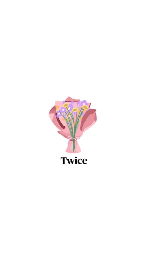Minimalist Twice Flower Bouquet Wallpaper