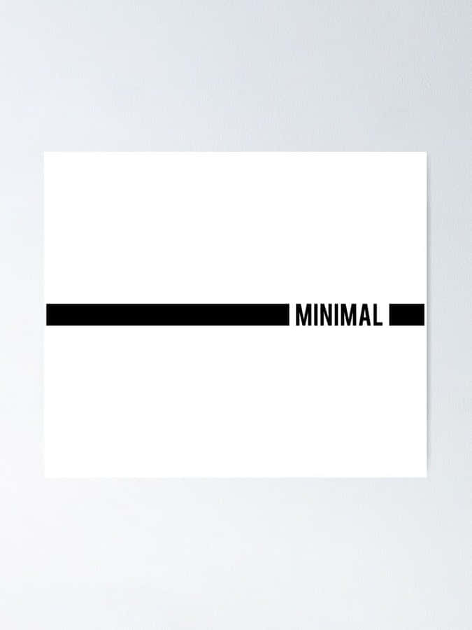 Minimalist Typography Design In Black And White Wallpaper