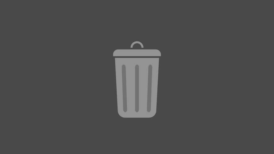 Minimalist Vector Art Icon Of Trash Can Wallpaper