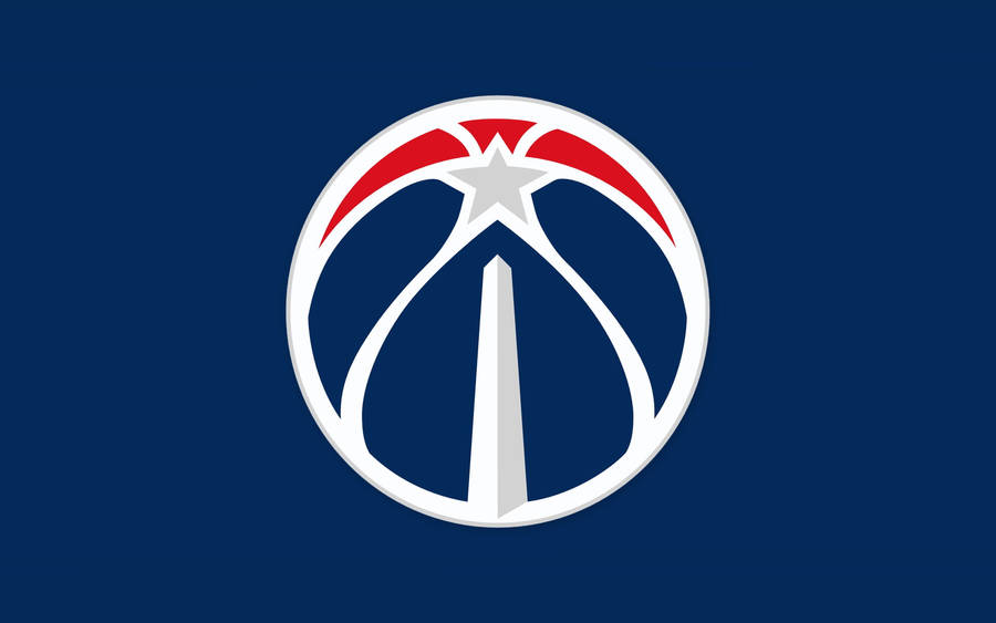 Minimalist Washington Wizards Emblem In Blue Wallpaper
