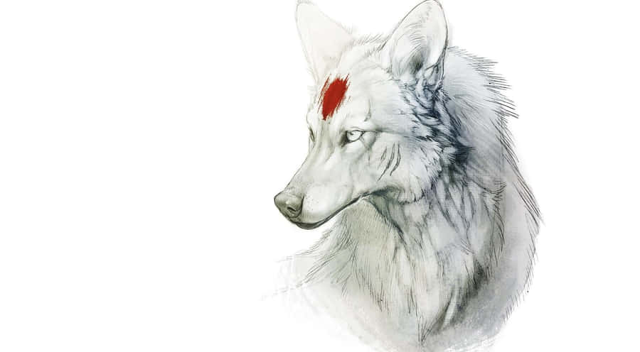 Minimalist Wolf Art Wallpaper