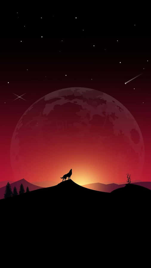 Minimalist Wolf Artwork Wallpaper
