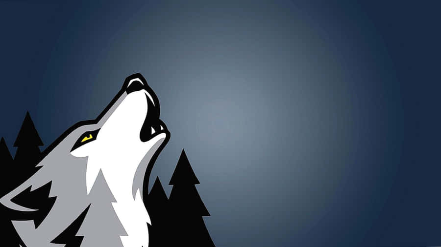 Minimalist Wolf Artwork Wallpaper