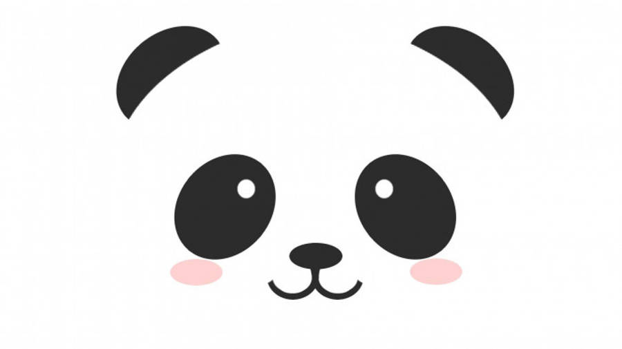 Minimalistic Beautiful Panda Wallpaper