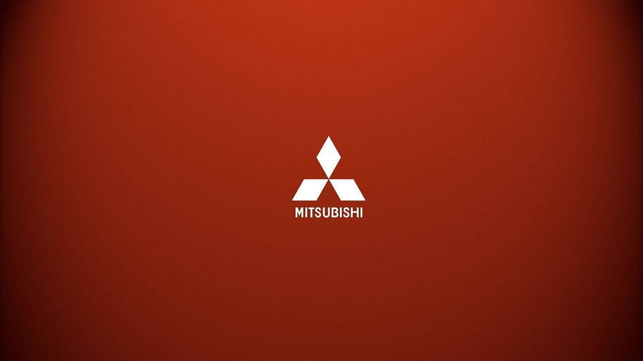 Minimalistic Red Mitsubishi Logo Wallpaper