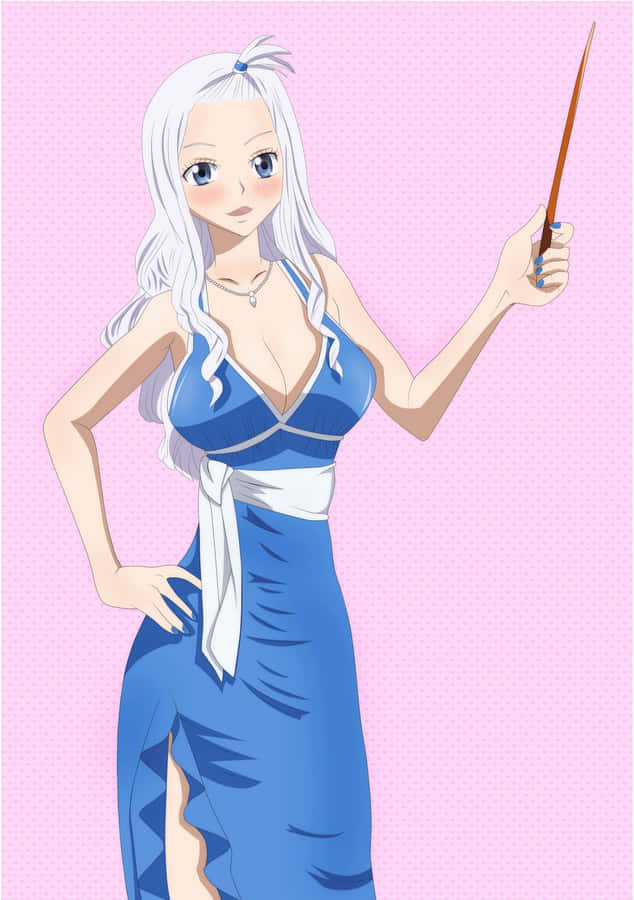 Mirajane Strauss Casting A Spell In A Powerful Pose Wallpaper