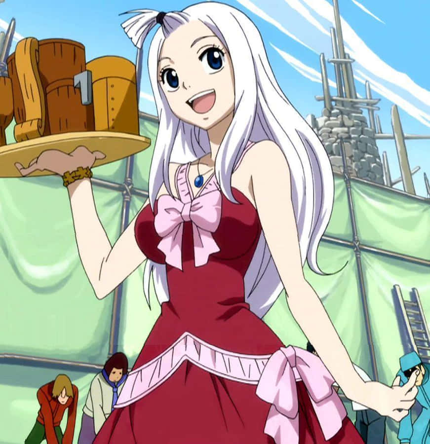 Mirajane Strauss In Intense Battle Stance Wallpaper