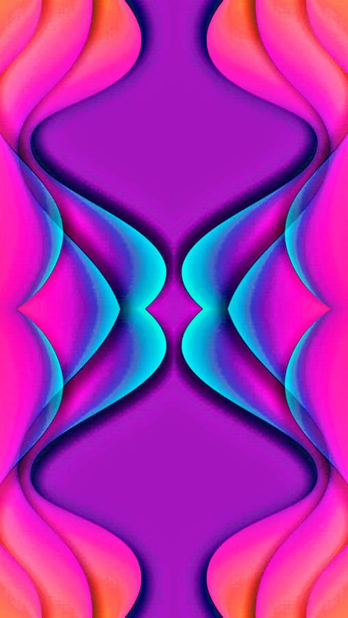 Mirrored Pink 3d Iphone Art Wallpaper