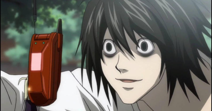 Misa Amane Embracing Her Playful Side In High Spirits Wallpaper