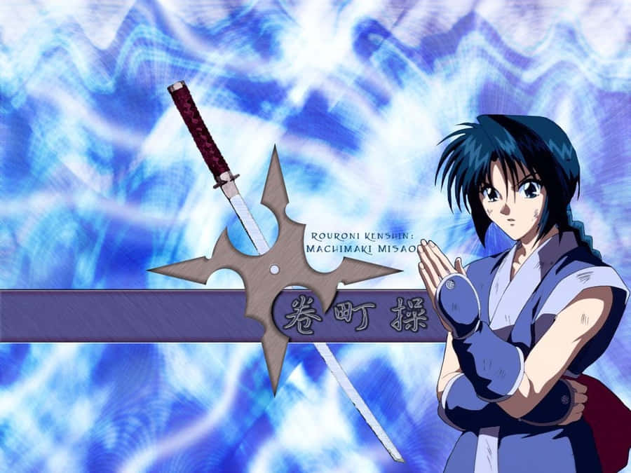 Misao Makimachi In Warrior Outfit Wallpaper