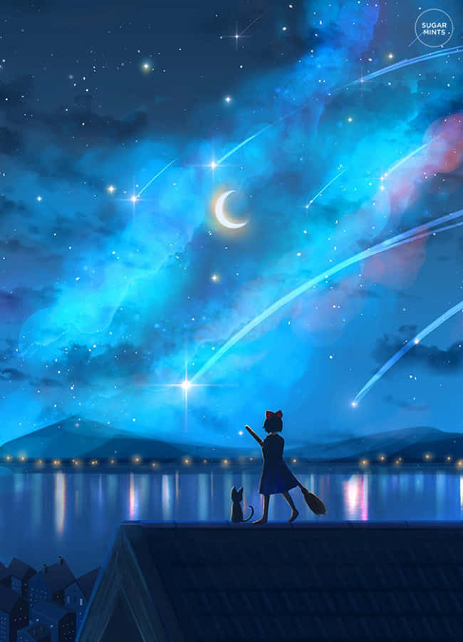 Mischievous Jiji, The Adorable Black Cat Wallpaper