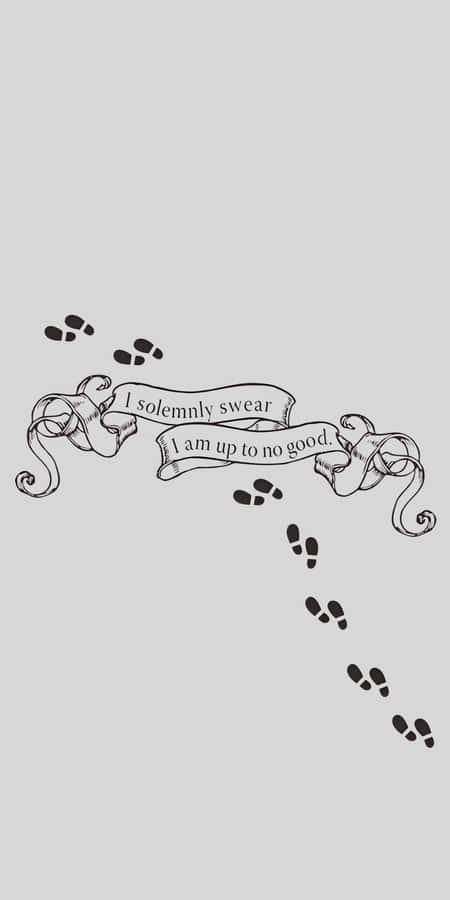 Mischievous Quote And Footprints Wallpaper