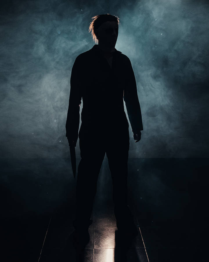 Mist Silhouette Michael Myers Iphone Wallpaper