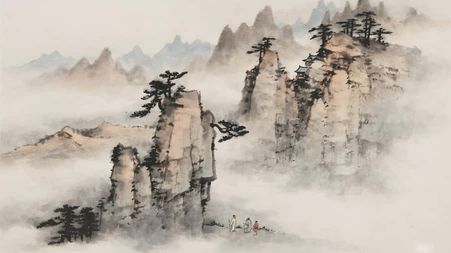 Misty Mountain Landscape Wallpaper