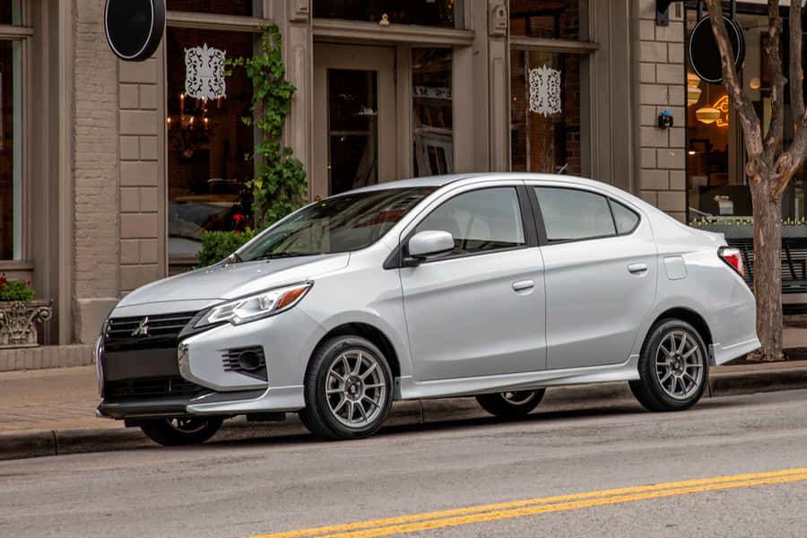 Mitsubishi Mirage Urban Setting Wallpaper