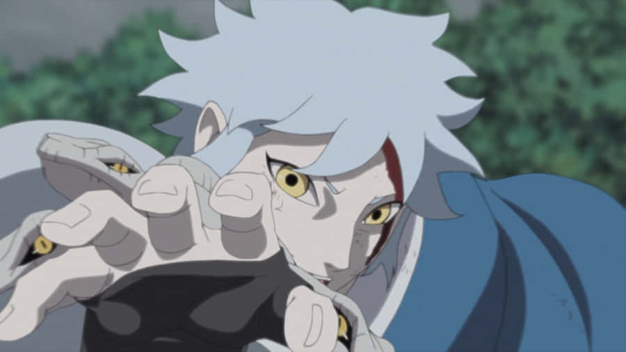 Mitsuki In Action - Dynamic Anime Pose Wallpaper