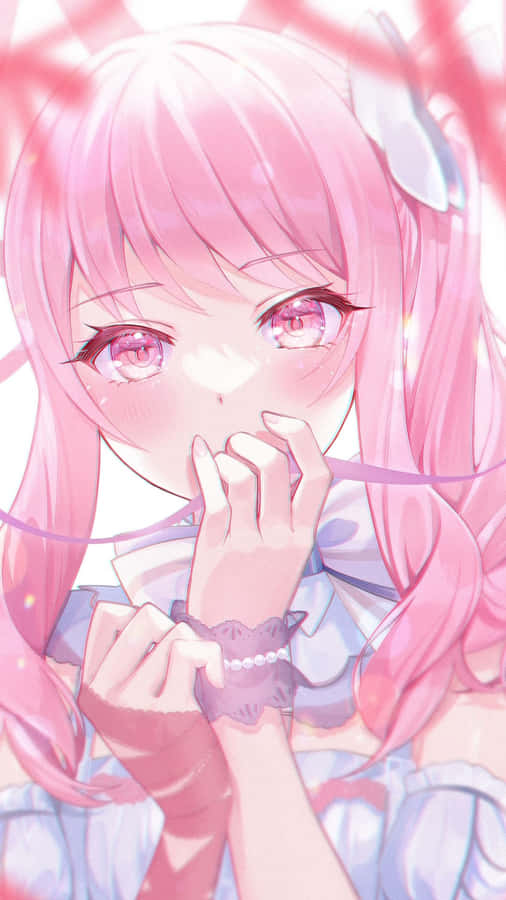 Mizuki Akiyama Pink Hair Portrait Wallpaper