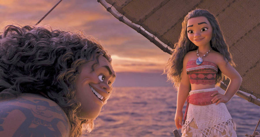 Moana Muai And Sunset Wallpaper