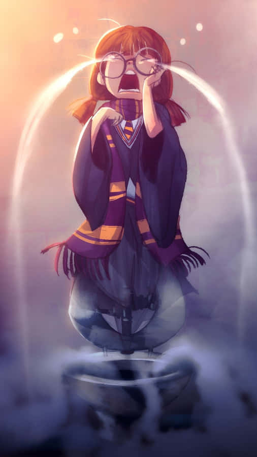 Moaning Myrtle Crying Scene Wallpaper