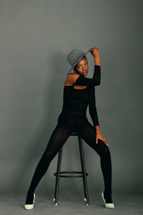 Model In Black And Grey Iphone Wallpaper