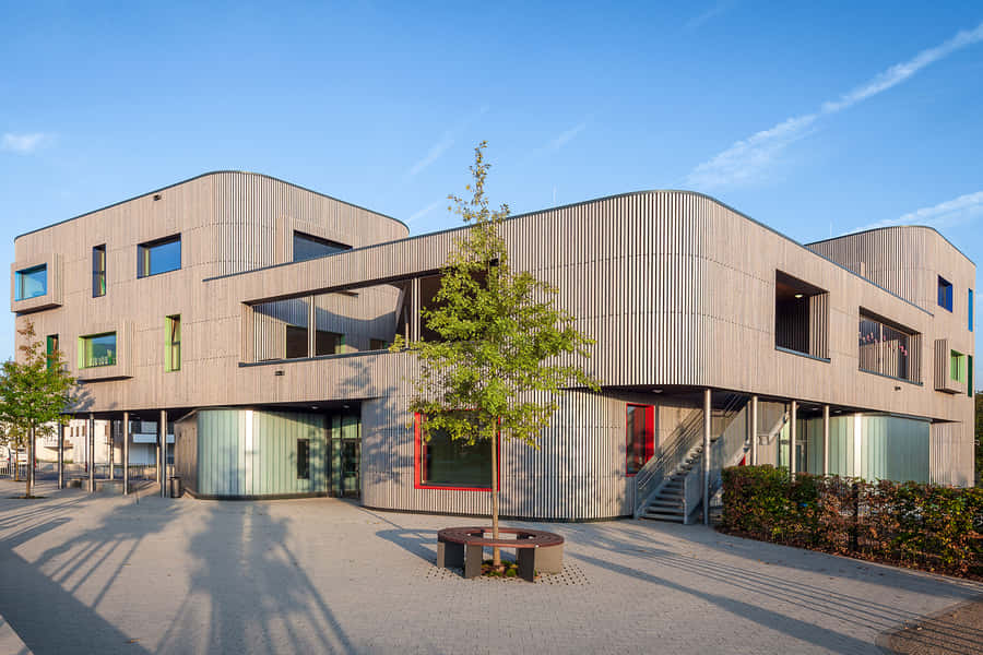 Modern Architecture Schifflange Building Wallpaper