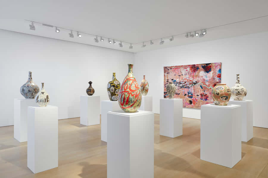 Modern Art Gallery Ceramics Exhibition Wallpaper