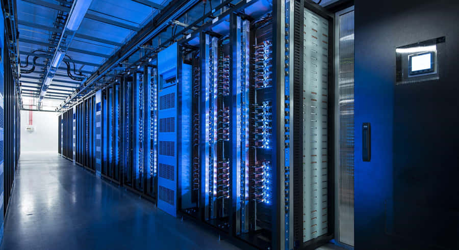 Modern Data Center Server Room Wallpaper