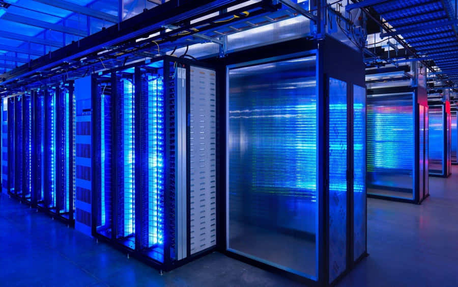 Modern Data Center Server Room Wallpaper