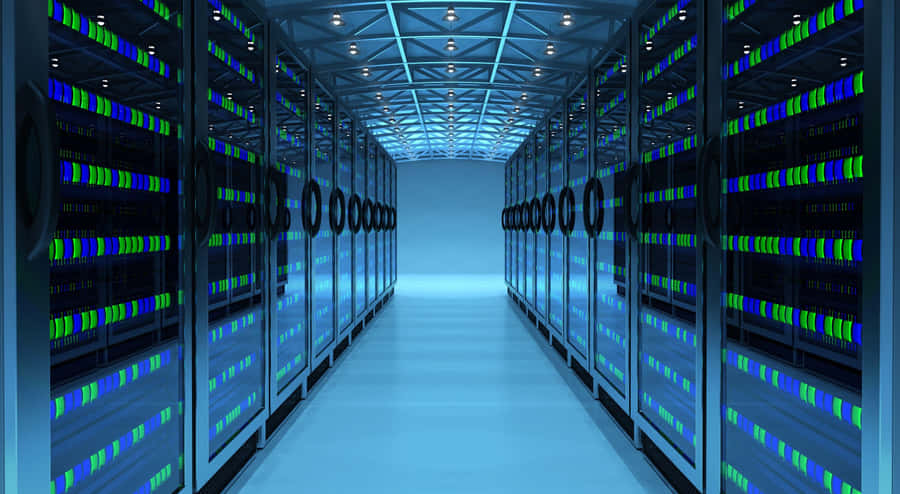 Modern Data Center Server Room Wallpaper