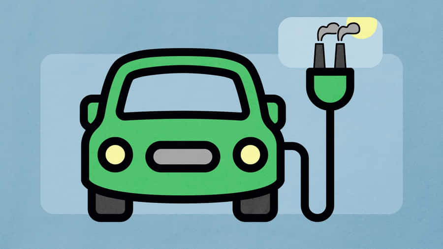 Modern Electric Vehicle Charging On The Street Wallpaper