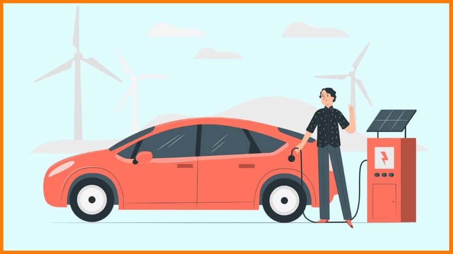 Modern Electric Vehicle On The Road Wallpaper