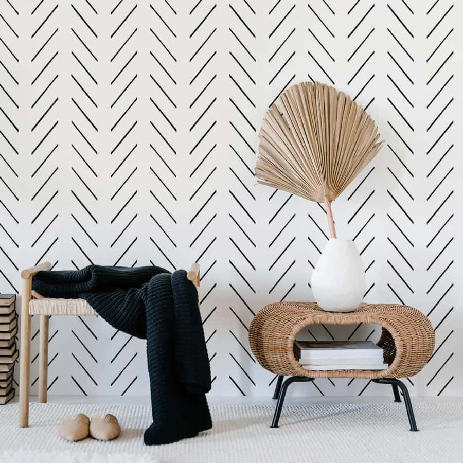 Modern Herringbone Wallpaper Interior Design Wallpaper