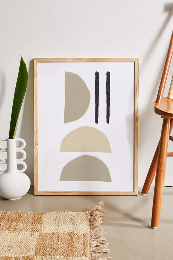 Modern Minimalist Artwork: Abstract Geometric Lines Wallpaper