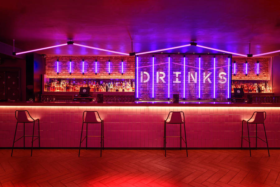 Modern Vibrant Bar Wallpaper