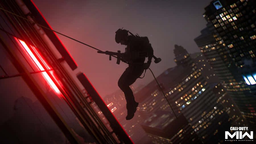 Modern Warfare2 Rappelling Soldier Wallpaper