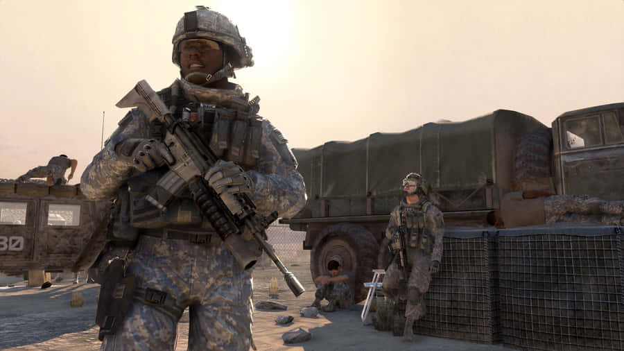 Modern Warfare2 Soldiers Preparedfor Combat Wallpaper