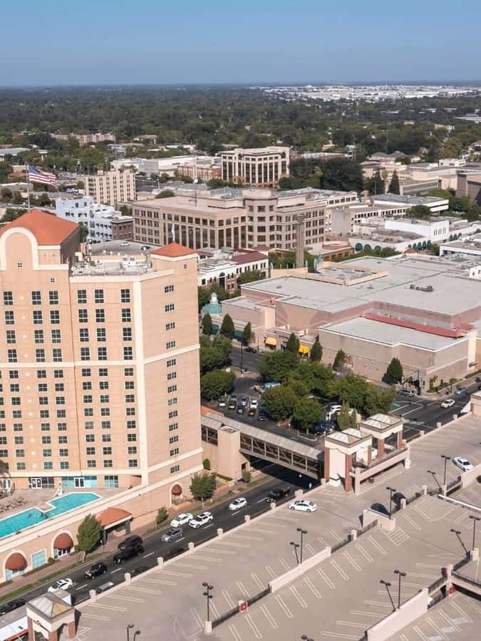 Modesto Cityscape Aerial View Wallpaper