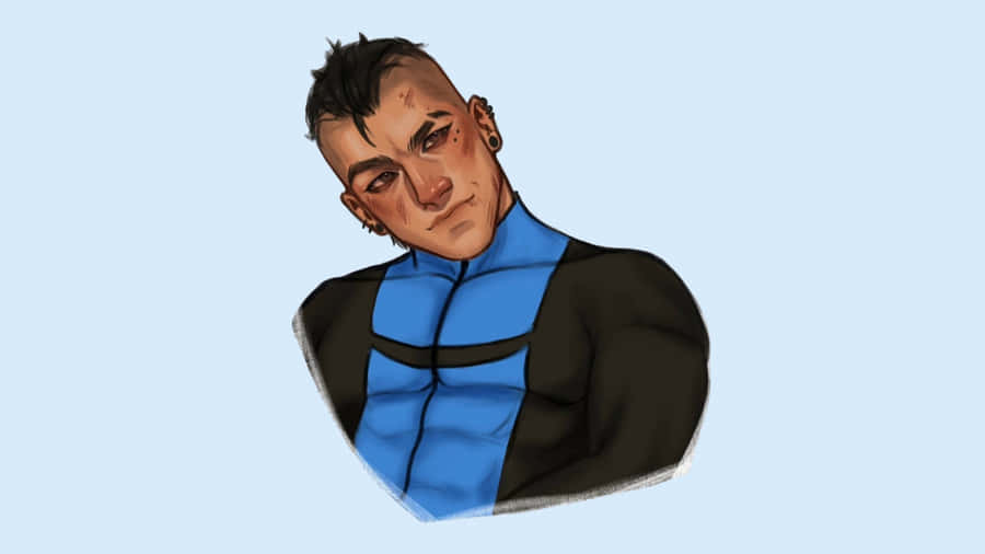 Mohawk Mark Character Art Wallpaper