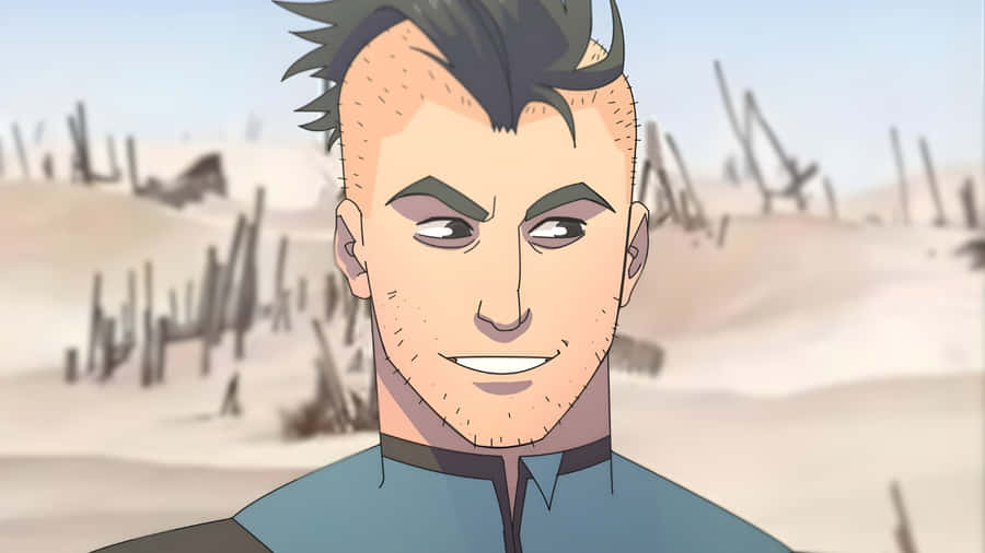 Mohawk Mark Character Design Wallpaper