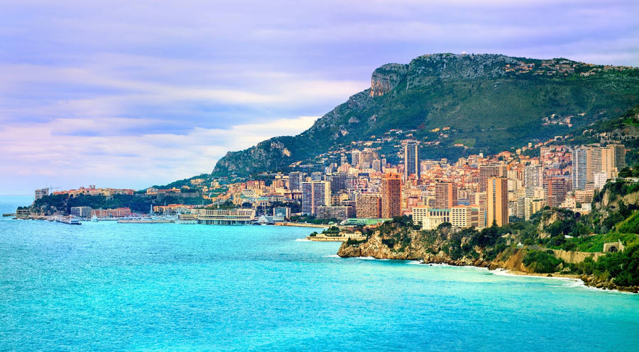 Monaco Blue Waters Wallpaper