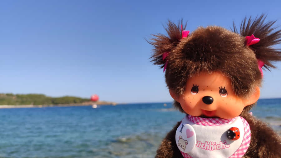 Monchhichi Doll By The Sea Wallpaper