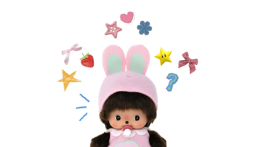 Monchhichi Doll In Bunny Costume Wallpaper