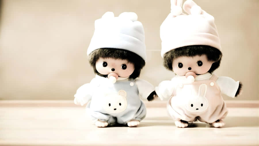 Monchhichi Twin Dolls Wallpaper