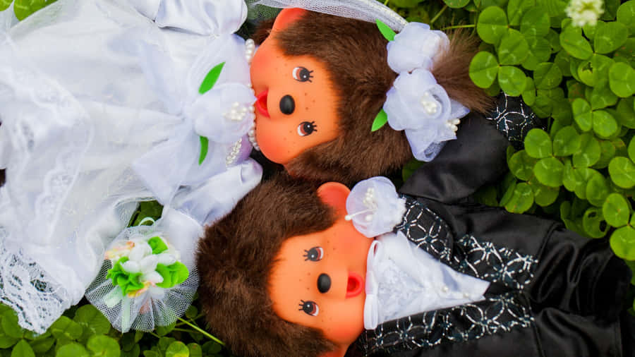 Monchhichi Wedding Dolls Wallpaper