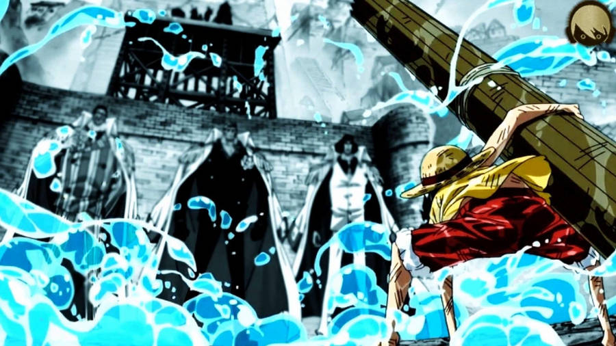 Monkey D. Luffy Ready To Take The World By Storm Wallpaper