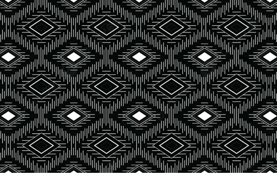 Monochrome Aztec Pattern Design Wallpaper