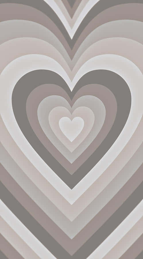 Monochrome Heart Pattern Wallpaper