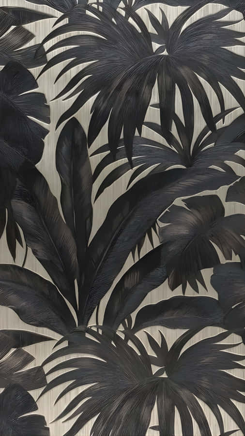 Monochrome Jungle Print Wallpaper