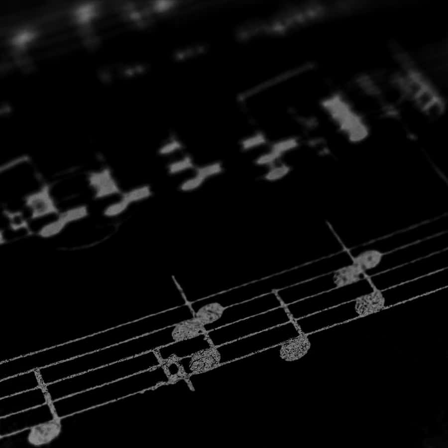Monochrome Melody Sheet Music Wallpaper